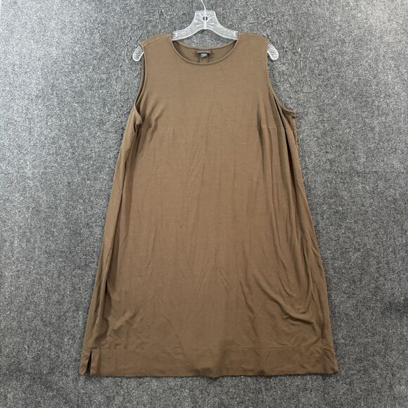 J. Jill Dresses & Skirts - J. Jill Wearever Collection Dress Women's 1X Brown Tank Trapeze Swing Jersey